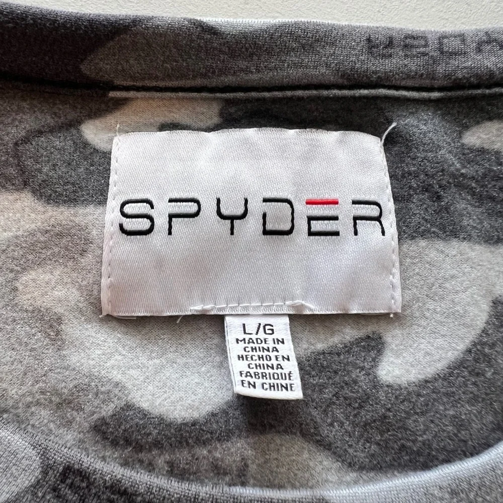 Spyder Womens Lg Grey Camo Lounge Set 2pc Sweatshirt Joggers Fleece NWT Pajamas
